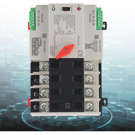 Commutateur de transfert automatique 4P 63A W2R-100, inverseur de source à double alimentation (1/5)