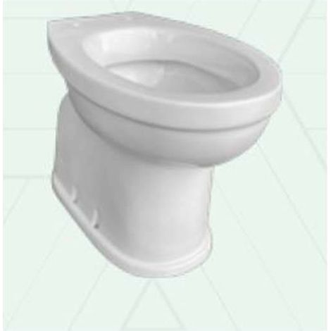 WC Scarico a Pavimento BERLIN Installazione Tradizionale - Distanziata dal Muro - Senza Copri WC - Design Con Bordo Esterno (1/2)