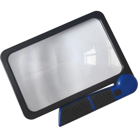Tragbare Leselupe mit 5-facher LED-Beleuchtung für Senioren und Menschen mit Sehschwäche (Schwarz & Blau) (1/5)