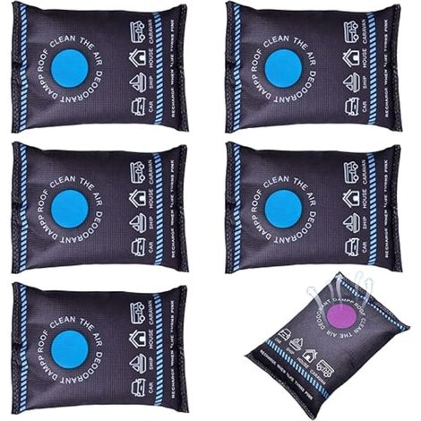 sacs déshydratants réutilisables en gel de silice, absorbeur d'humidité, déshumidificateur de voiture, paquets déshullatants colorés pour valise, coffre-fort, filaments 3D (1/5)