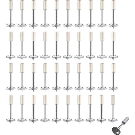 40 clous ronds miniatures en acier pour béton, puissants et résistants, pour cloueuse (1/5)