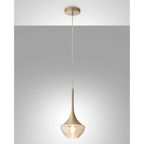 Suspension Apollo en métal et laiton soufflé - Design moderne, douille E27, structure orientable 2000 mm, idéale pour l'éclairage intérieur