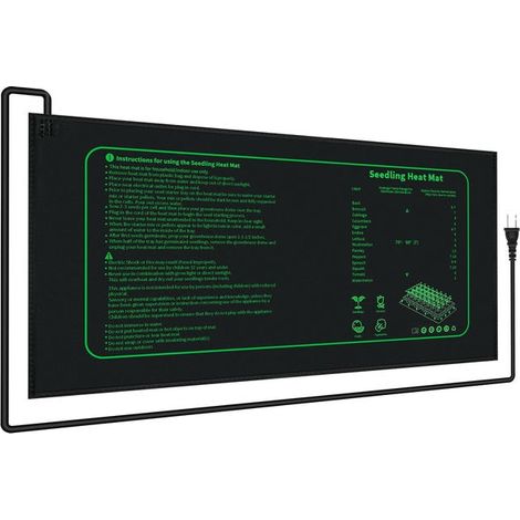 Seedling Heat Mat, 25x52cm, EU Plug, Indoor Seed Germination, Without Temperature Controller (1/5)
