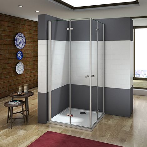 70x70x195cm 6mm NANO GLAS Eckeinstieg (1/5)