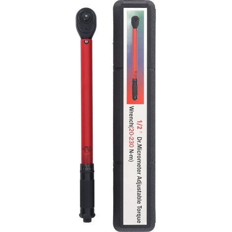 Clé à torsion 1/2 pouces, 72 dents, 20-230 Nm, préréglage, clic pour l'entretien (1/5)