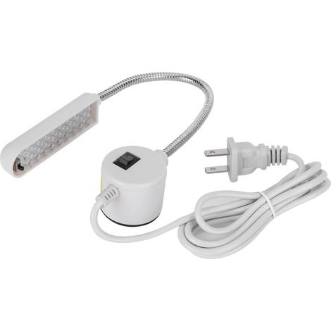 Lampe à col de cygne 30LED pour machine à coudre, éclairage de travail, base magnétique, prise US AC110-250V (1/5)