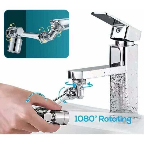 Embout De Robinet Pivotant 1080 Degrés Rotatif Mousseur Régulateur De Jet Rallonge Pour Cuisine (1/3)