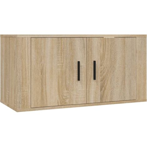 Maison Exclusive - TV-Wandschrank Sonoma-Eiche 80x34,5x40 cm
