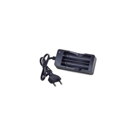 Cargador para 2 baterías 18650 (negro)