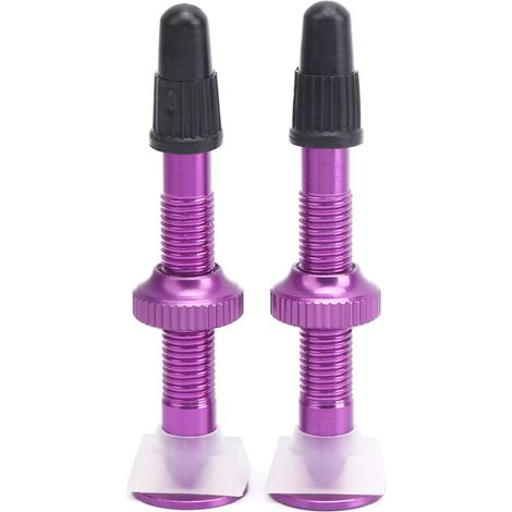 Paar 52-mm-Presta-Ventile für Tubeless-Mountainbikes, mit verlängertem Ventileinsatz und Ventilspitze (1/5)
