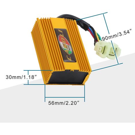 GOOFIT 6-pin large-shell CDI adapter for GY6 50cc-150cc ATV go-karts and mopeds (1/4)