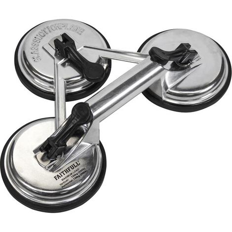 Faithfull Triple Pad Aluminium Pro Suction Lifter (1/5)