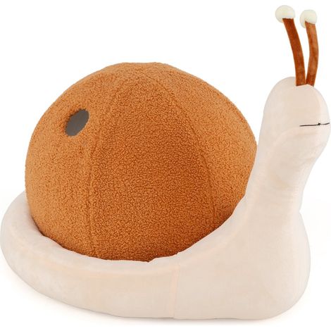 Cuccia per gatti 2 in 1 a forma di lumaca con cuscino lavabile
