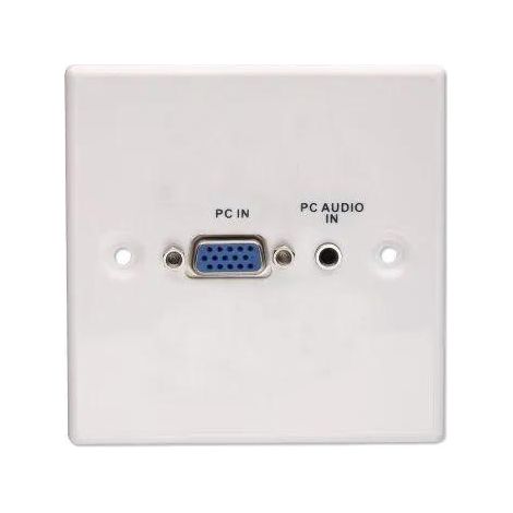 Prise murale Lindy acier connexions VGA jack 3,5 mm