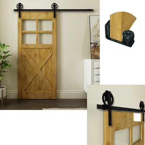 9.6 ft (292 cm) Industrial Sliding Door Rail Kit, Sliding Door Rail Kit, Industrial Set for Wooden Hanging Doors (1/5)