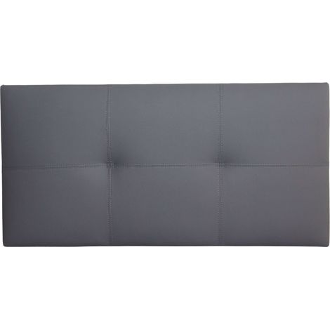 Cabecero Isabella Cama Individual de Polipiel Gris 105x52