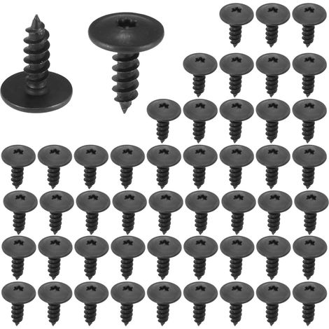 Lot de 50 vis Torx à tête plate M5 x 16 mm auto-taraudeuse noire (1/5)