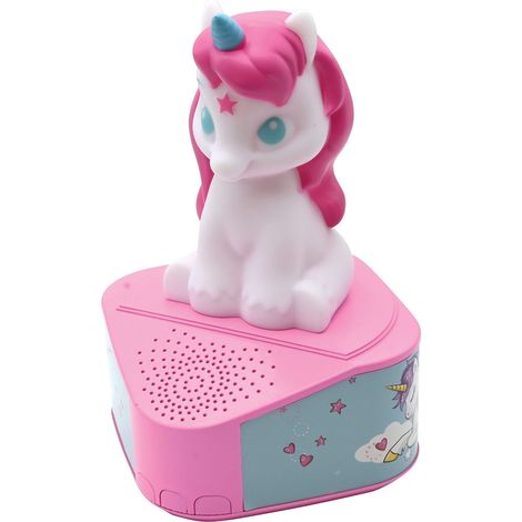 Lexibook, Unicorno, Altoparlante con statuetta luminosa, Bluetooth 5.0, porta USB/USB tipo C, Rosa/bianco, BTD80UNI (1/5)