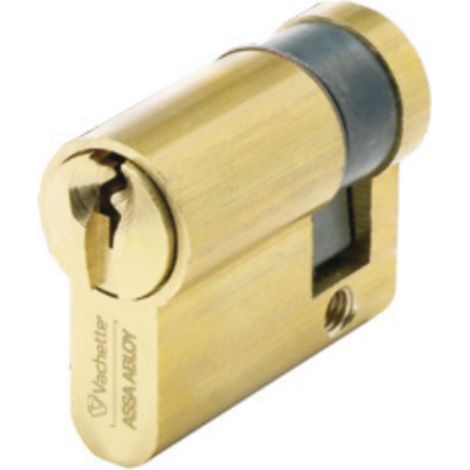 Demi-Cylindre de Serrure Mécanique V5 pour Porte - Une Entrée 30x10mm - Destiné aux Bureaux et aux Logements - Résistant Crochetage - 3 Clés - Installation Facile - Laiton (1/5)