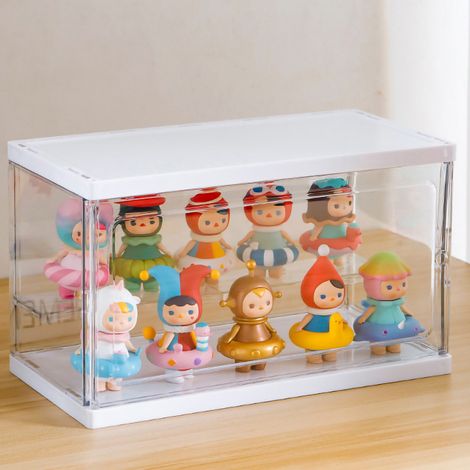 Vitrine transparente de rangement en plastique, armoire de collection standard type pour objets de collection