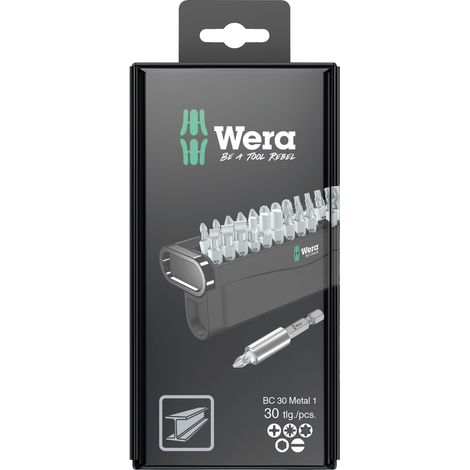 Wera Bit-Check 30 Metal 1 SB 05057440001 Bit-Set 30teilig Kreuzschlitz Phillips, Kreuzschlitz Pozidr (1/5)