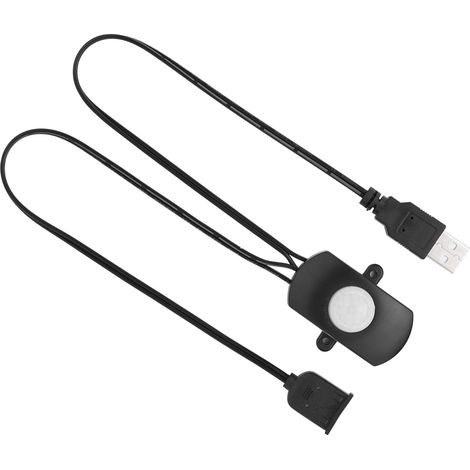 Détecteur de mouvement infrarouge PIR 2 A CC 5-24 V, interrupteur automatique, bande LED, interface USB, noir (1/5)