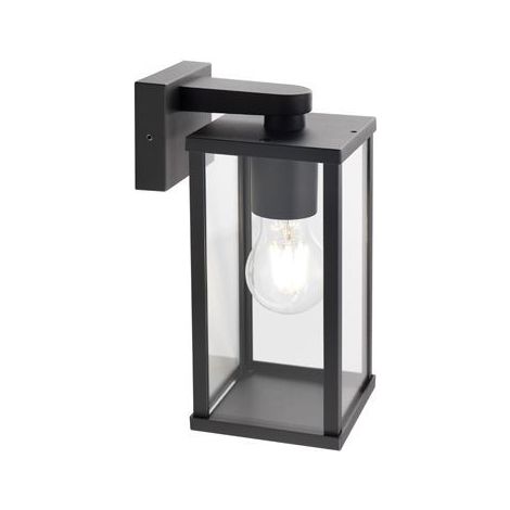 Untere Wandleuchte E27 goldene Linie schwarz (1/3)