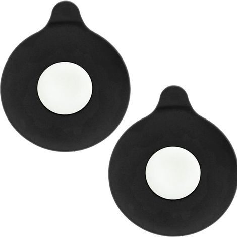 Bouchon de vidange de baignoire,bouchon de vidange universel en silicone souple,adapté aux baignoires,éviers de cuisine, buanderies,noir,2 pièces (1/5)