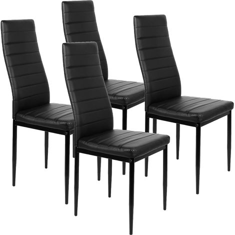 Set di 4 sedie da Sala da Pranzo,Haloyo®,sedia da pranzo sedia cucina ,Stile Contemporaneo,per la Nostra Sala da Pranzo,Cucina, Sala riunioni,nero (1/5)
