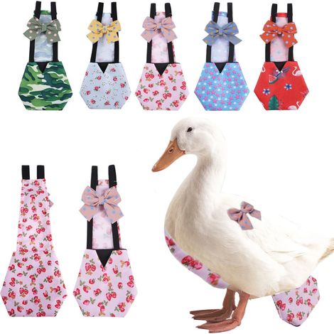 Couche Pour Volaille - Pour Canard Oie Poulet - Réglable Avec Œillets - Design 3D Respirant - Tissu Doux - XS S M L (1/5)