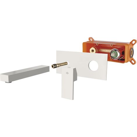 Grifo serie Orion para lavabo empotrable Blanco