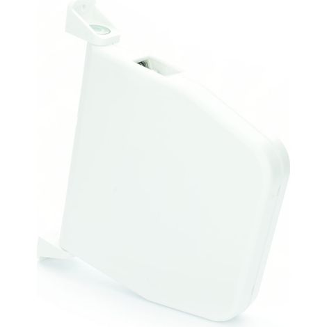 Enrollador de cable basculante, blanco, sin cable, hasta 6,5 m (1/3)
