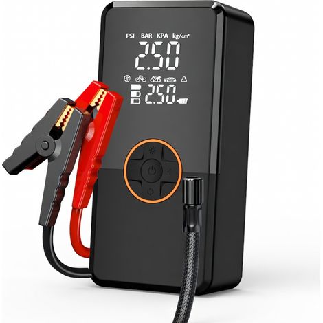 Inflador de neumático inalámbrico con arrancador de emergencia 3 x 2000 mAh (1/4)