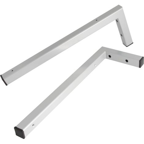 Fackelmann Winkelhalter zweiteiliges Set Vierkant Metall grau Zubehör"-"83280 (1/3)
