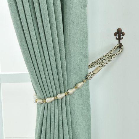 Embrasses rideaux corde – Paires attaches boucle – Déco intérieure – Maintien rideaux (1/5)