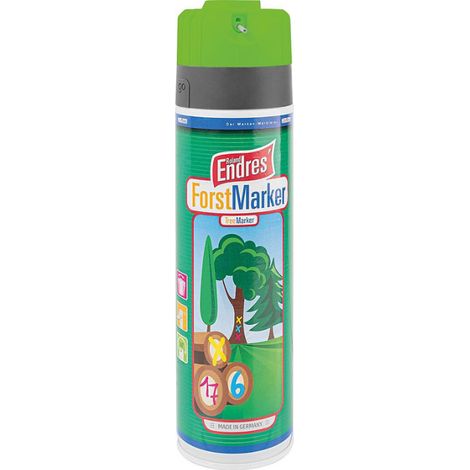 Spray de marquage vert fluo - contrôlé KWF Roland Endres Forst-Marker Ergo 360°, aérosol 500ml