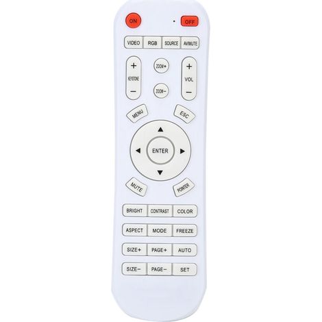 Controlador inteligente, reemplazo para el control remoto del proyector Crezuo, alimentado por batería, de ABS blanco.-Crezuo (1/4)