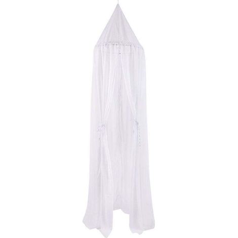 Dosel para cuna infantil/de bebé en tela de gasa, mosquitera para habitación infantil, para jugar/leer, mosquitera para bebé niña en blanco, altura 240 cm - Crezuo