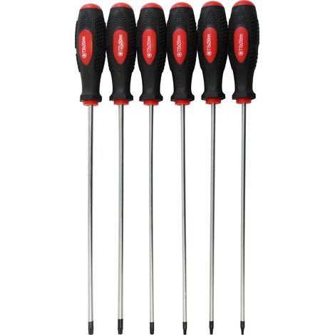 Dapetz ® Long Star Screwdriver Set, TX Star Head Screwdrivers T10 T15 T20 T25 T27 T30-250mm Extra Long Screwdriver Set with Magnetic Tips & Soft Grip Handles (1/5)