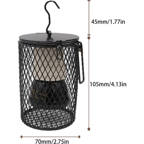 Lampe chauffante infrarouge 50W avec abat-jour en céramique pour tortues, perroquets, lézards et oiseaux - Accessoires de chauffage d'hiver (1/5)