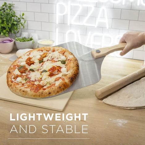 65369 Pala per pizza con manico rimovibile - Pala da 12 x 12 pollici con manico pieghevole - Pala in alluminio per forno per pizza fatto in casa (1/4)