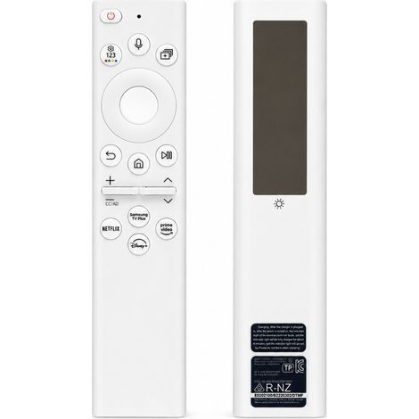 Telecomando Solare Bianco con Comando Vocale e Bluetooth Compatibile con TV Samsung, USB-C, BN59-01385A (1/5)