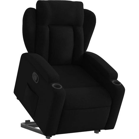vidaXL Stand up Recliner Chair Black Fabric