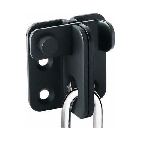 Verrou De Porte Coulissante Cadenas Moraillon Serrure De Porte Loquet De Verrouillage Deboucle Crochet Antivol,Finition Noire Mate En Acier Inoxydable (1/2)