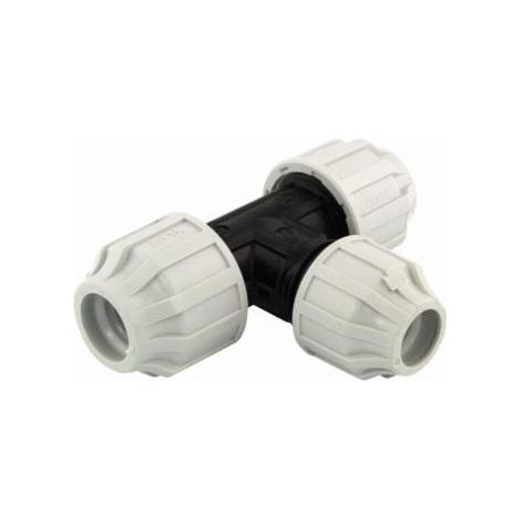 Negomix – Té égal PE 32 mm – Raccordement entrée/sortie en polyéthylène – Pour installations plomberie spécifiques