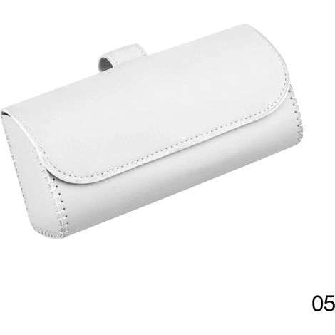Pare-soleil de voiture, étui à lunettes de soleil, clip, cintre, porte-lunettes magnétique, cuir PU, boîte de rangement en flanelle, porte-lunettes03690