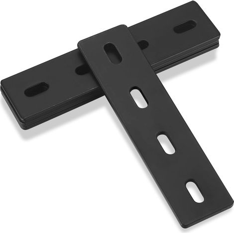4 Flat Metal Perforated Brackets Connectors for Furniture and Shelves (1/5)
