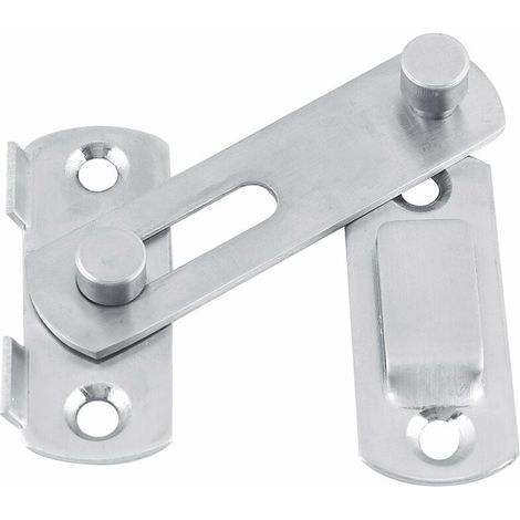 Loquet Porte 20X50X70mm Argent, Verrou à Bascule en Acier Inoxydable Porte Coulissante Verrouillage de la Porte Coulissante pour Armoire de Fenêtre (1/5)