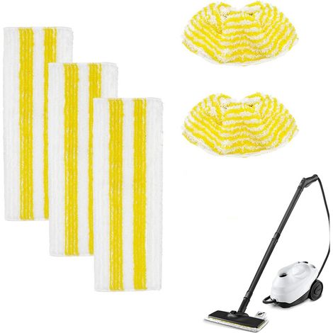 Set mit 5 Mikrofasertüchern für Kärcher SC2 SC3 SC4 SC5 (3 Tücher + 2 Stoffbezüge) (1/5)