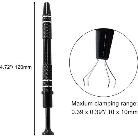Outil de récupération de précision pour bijoux, style stylo, extracteur de composants électroniques anti-statique avec embouts en alliage d'aluminium
